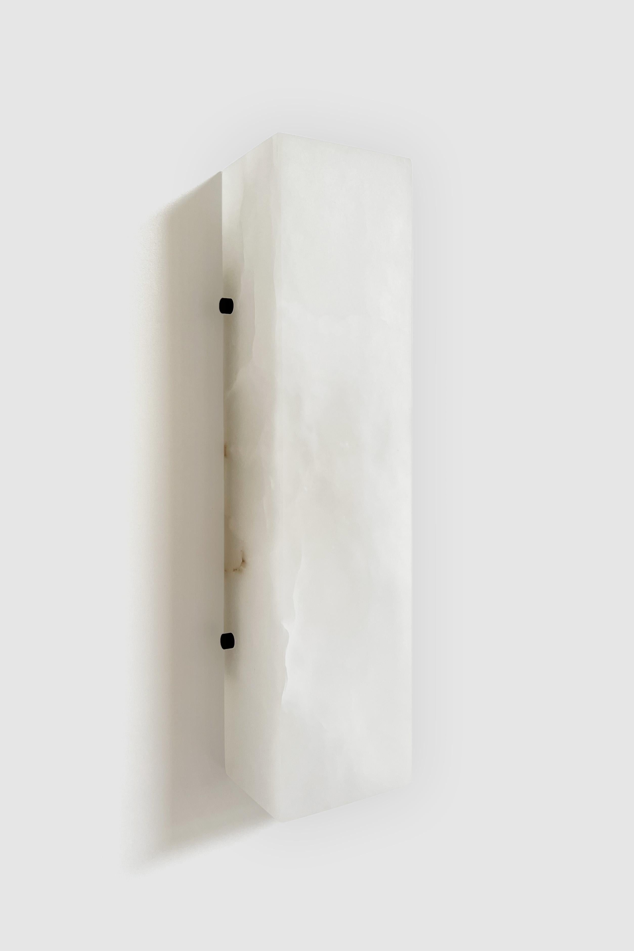 Post-Modern Contemporary Ponti Sconce 003A in Alabaster by Orphan Work For Sale