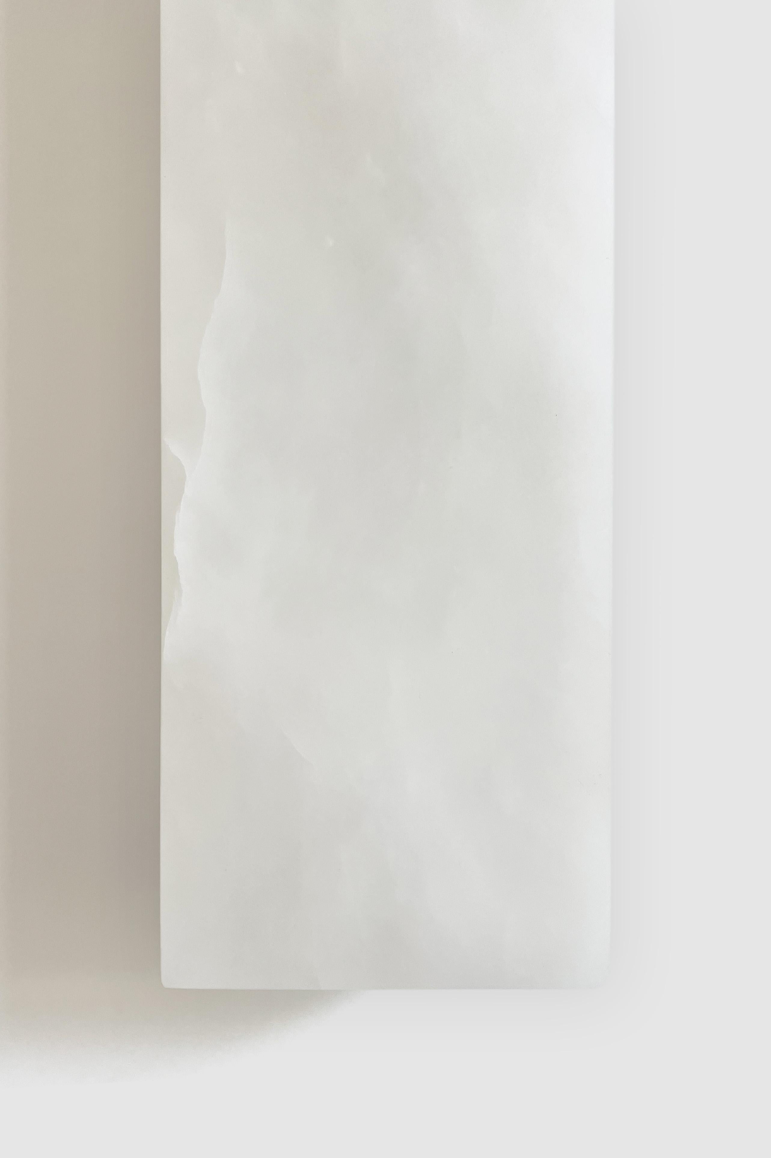 Post-Modern Contemporary Ponti Sconce 003A in Alabaster by Orphan Work For Sale