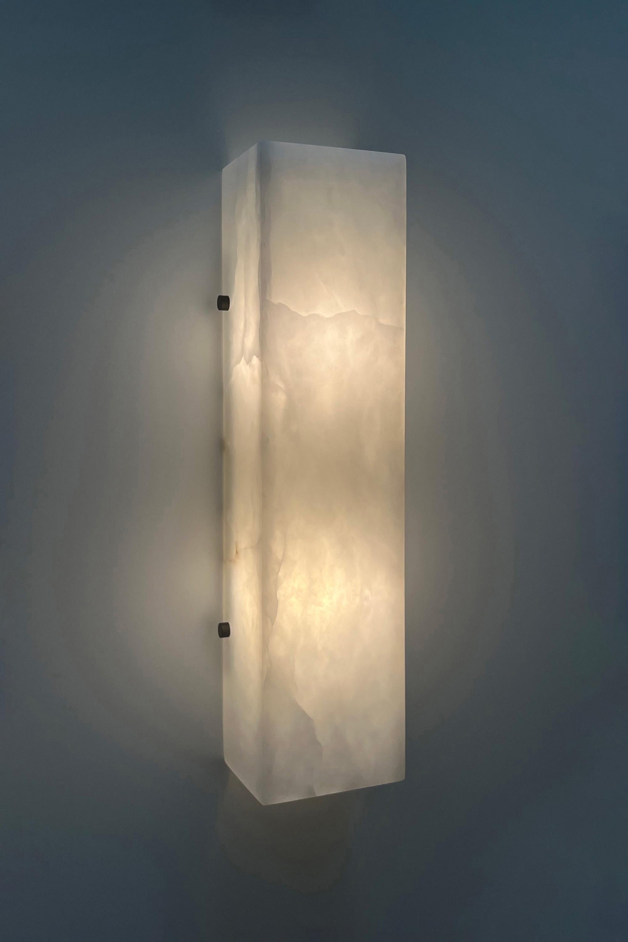 Contemporary Ponti Sconce 003A in Alabaster by Orphan Work For Sale 1