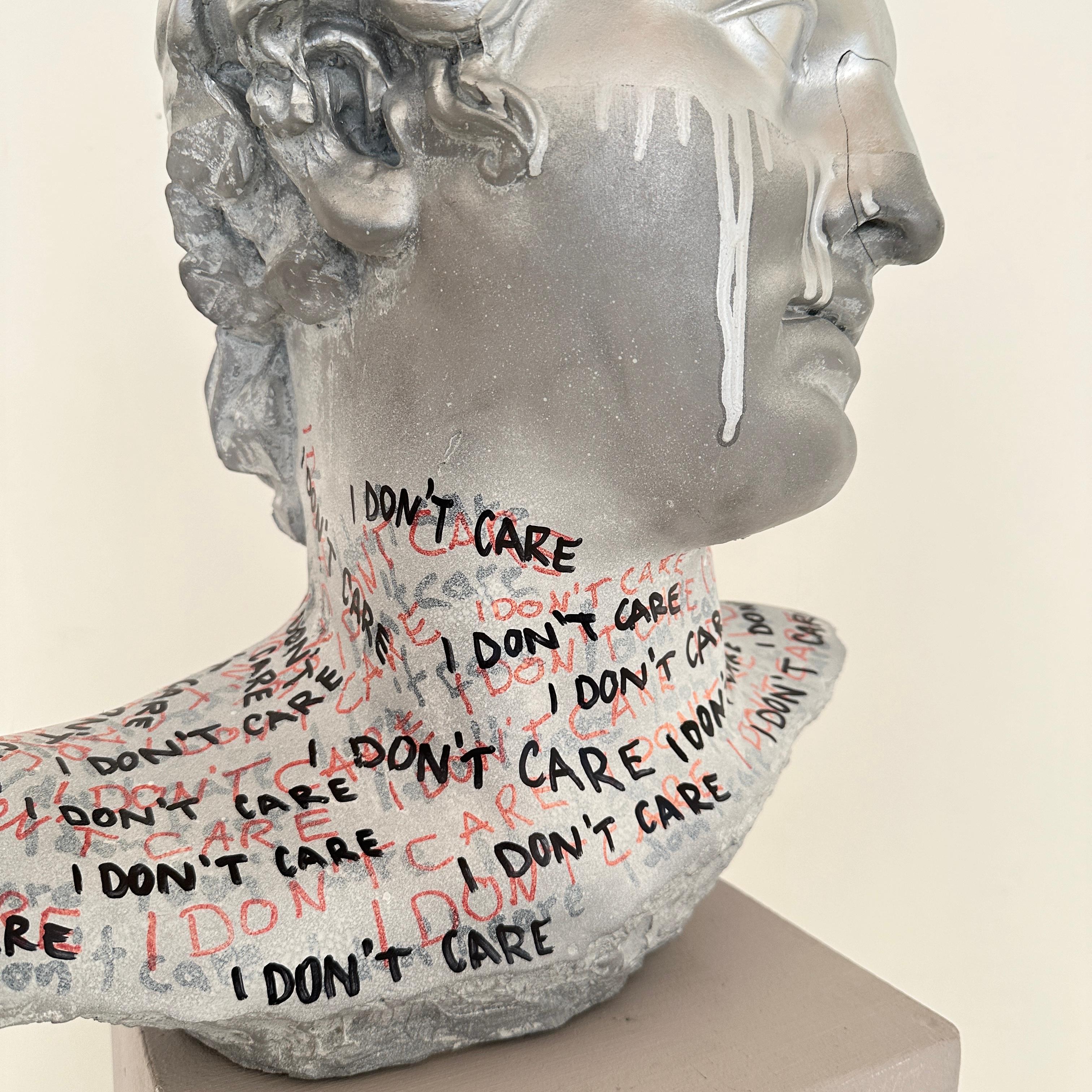 Busto Pop Art contemporaneo in cemento e vernice, Felix Bachmann 2024 in vendita 5