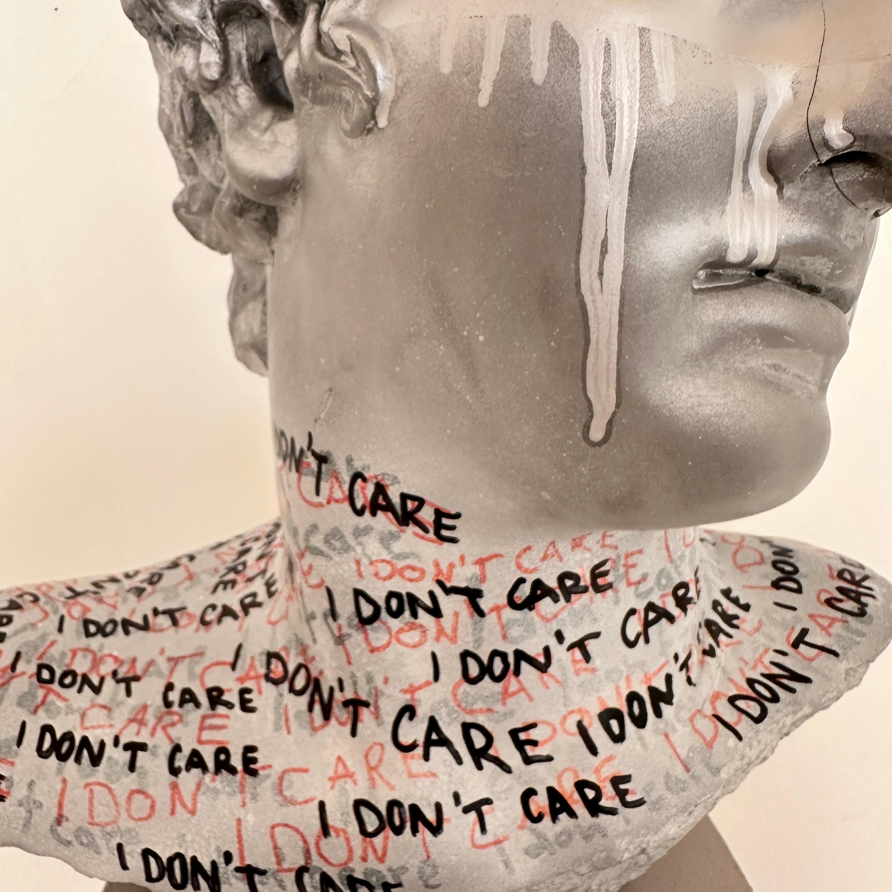 Contemporary Pop Art Bust in Concrete and Paint, Felix Bachmann 2024 For Sale 8