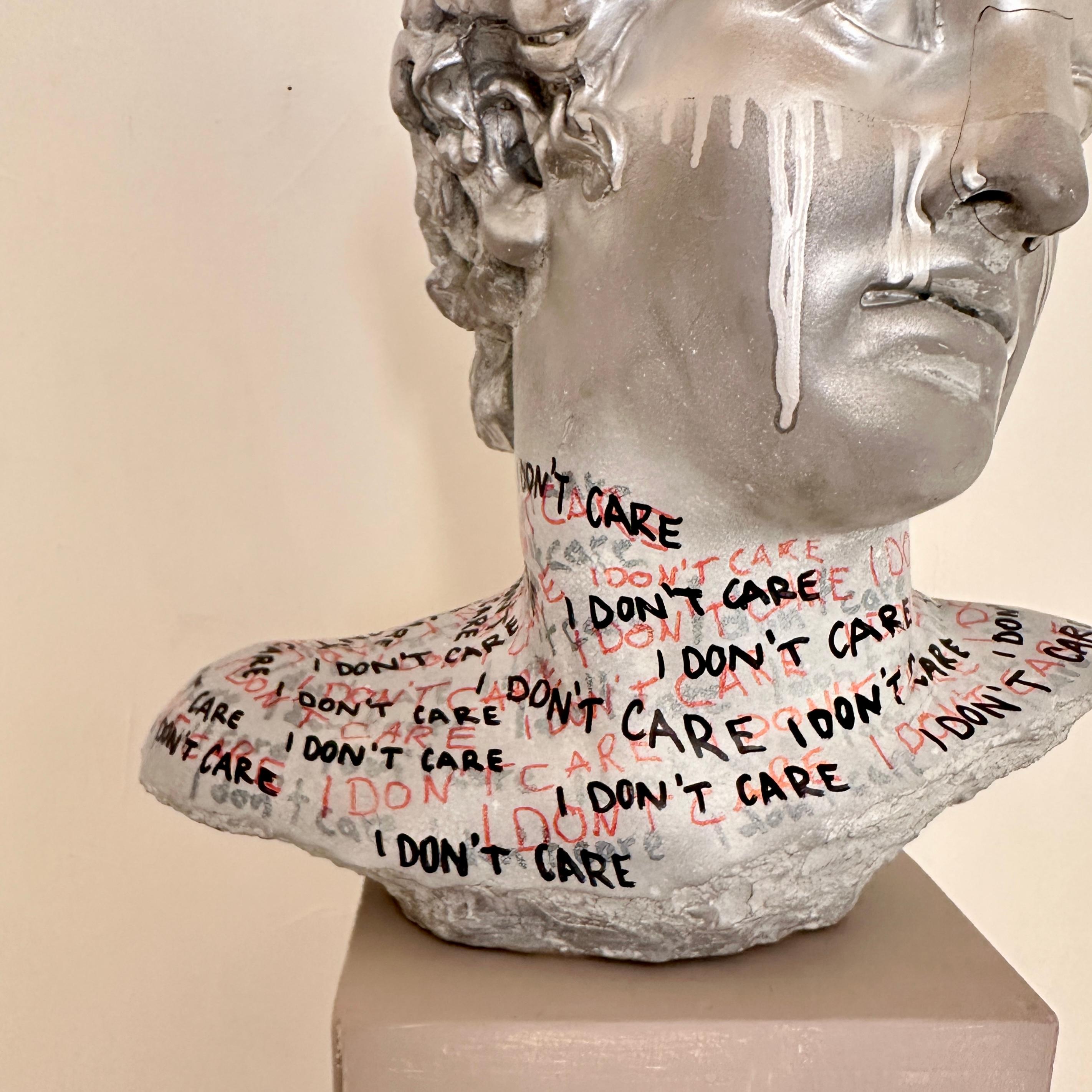 Tedesco Busto Pop Art contemporaneo in cemento e vernice, Felix Bachmann 2024 in vendita