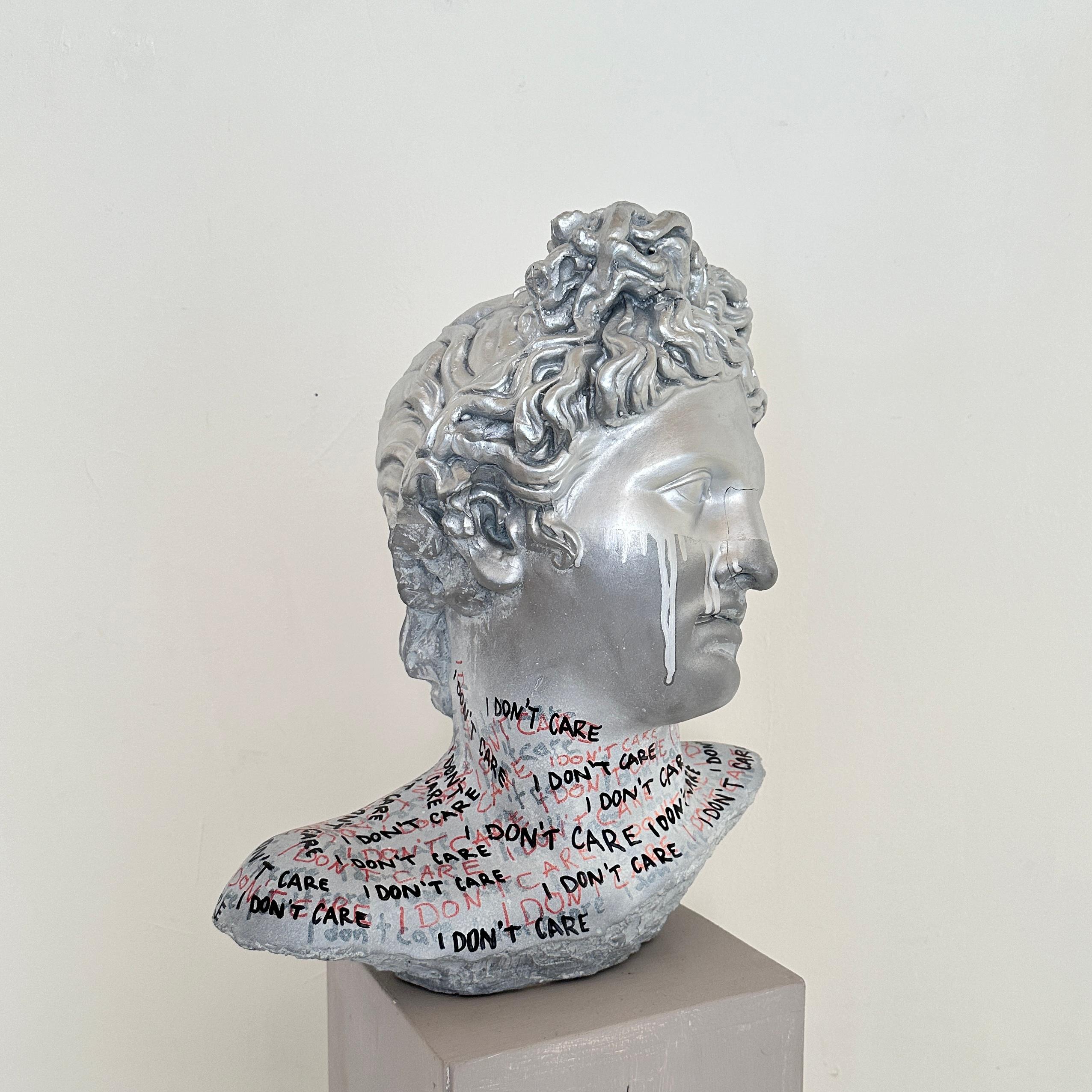 Contemporary Pop Art Bust in Concrete and Paint, Felix Bachmann 2024 In New Condition For Sale In Berlin, DE