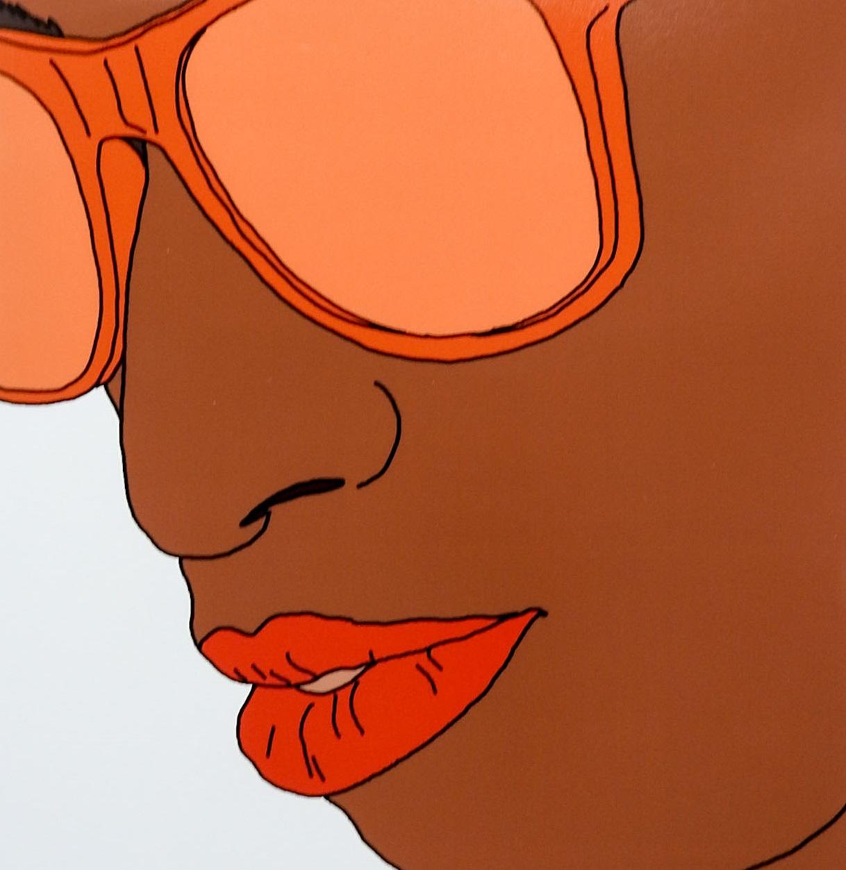 American Contemporary Pop Art Orange Wayfarers Print For Sale