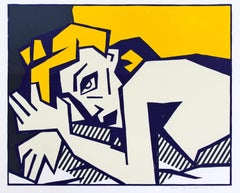 Contemporary Pop Art Reclining Nude Woodcut by Roy Lichtenstein 1980 42/50