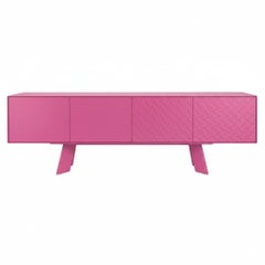 Zeitgenössisches Pop Art Sideboard mit Motiv in Rosa lackiert