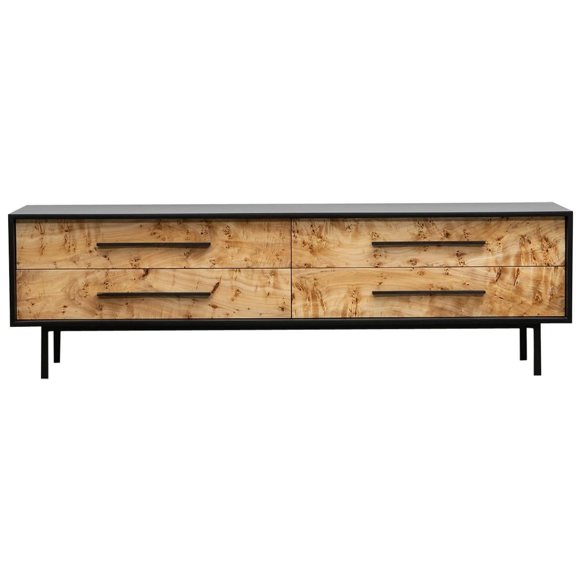 Contemporary Poplar Burl Sideboard by Johannes Hock For Sale