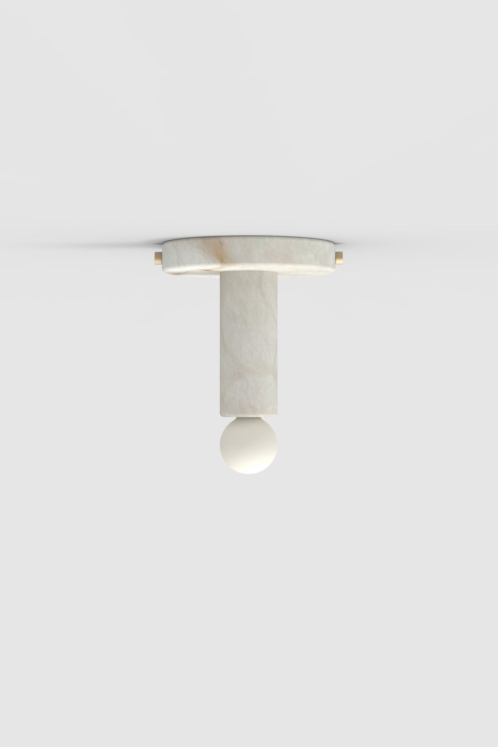 Post-Modern Contemporary Poppi Sconce 301A in Alabaster by Orphan Work For Sale