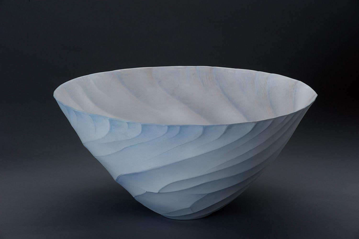 Contemporary Porcelain Bowl / Vessel by Ceramic Artist, Paula Murray, Light Blue

A contemporary porcelain bowl of the 'Radiant Acquiescence' series by world renowned ceramic artist, Paula Murray. Direct from the artist's personal