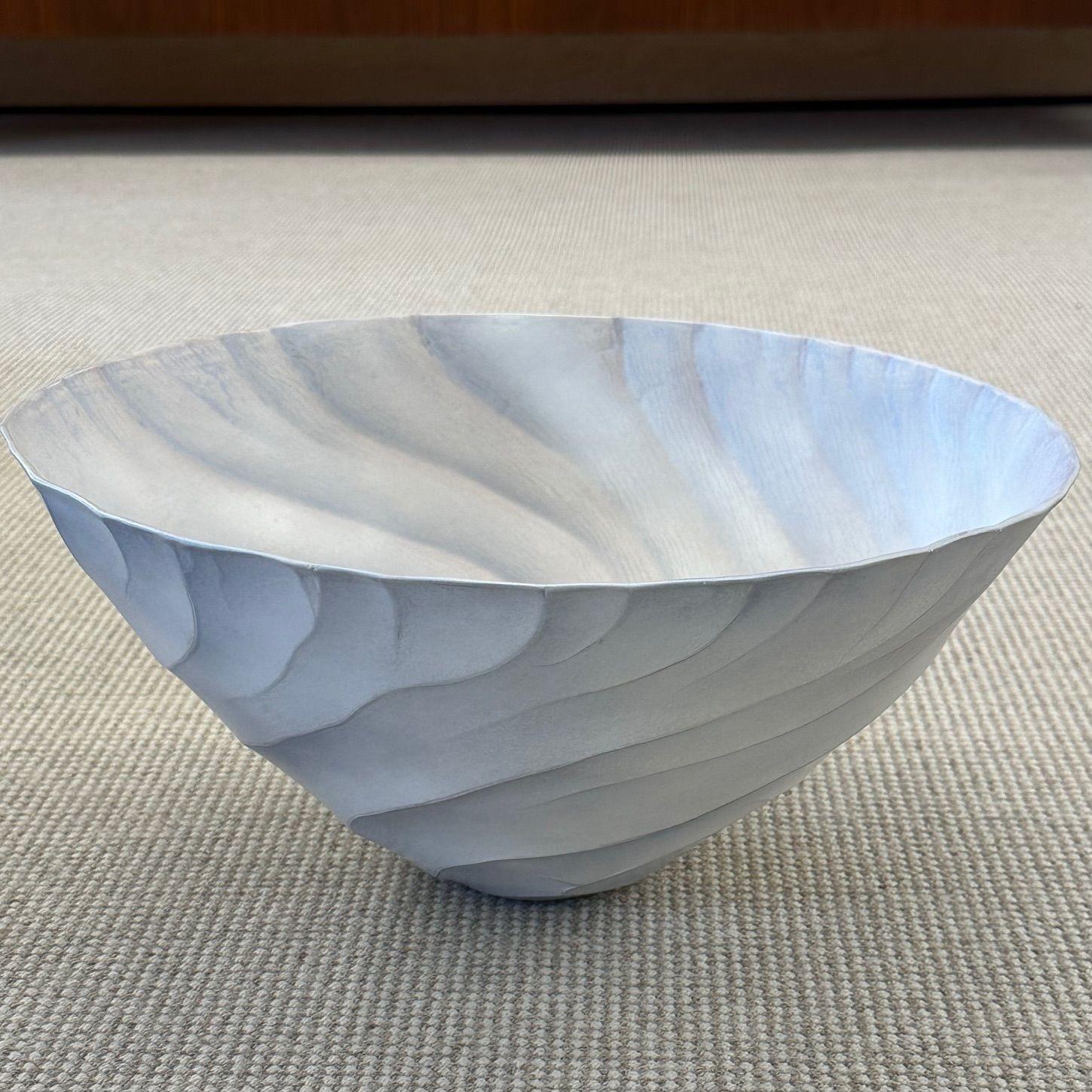 Canadian Paula Murray, Contemporary, Bowl, Ceramic, Baby Blue Porcelain, 2012 For Sale