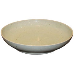 Contemporary Porcelain Celadon Shallow Bowl