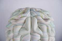 Contemporary porcelain Striped Symmetry Fold II vessel by Steven Edwards