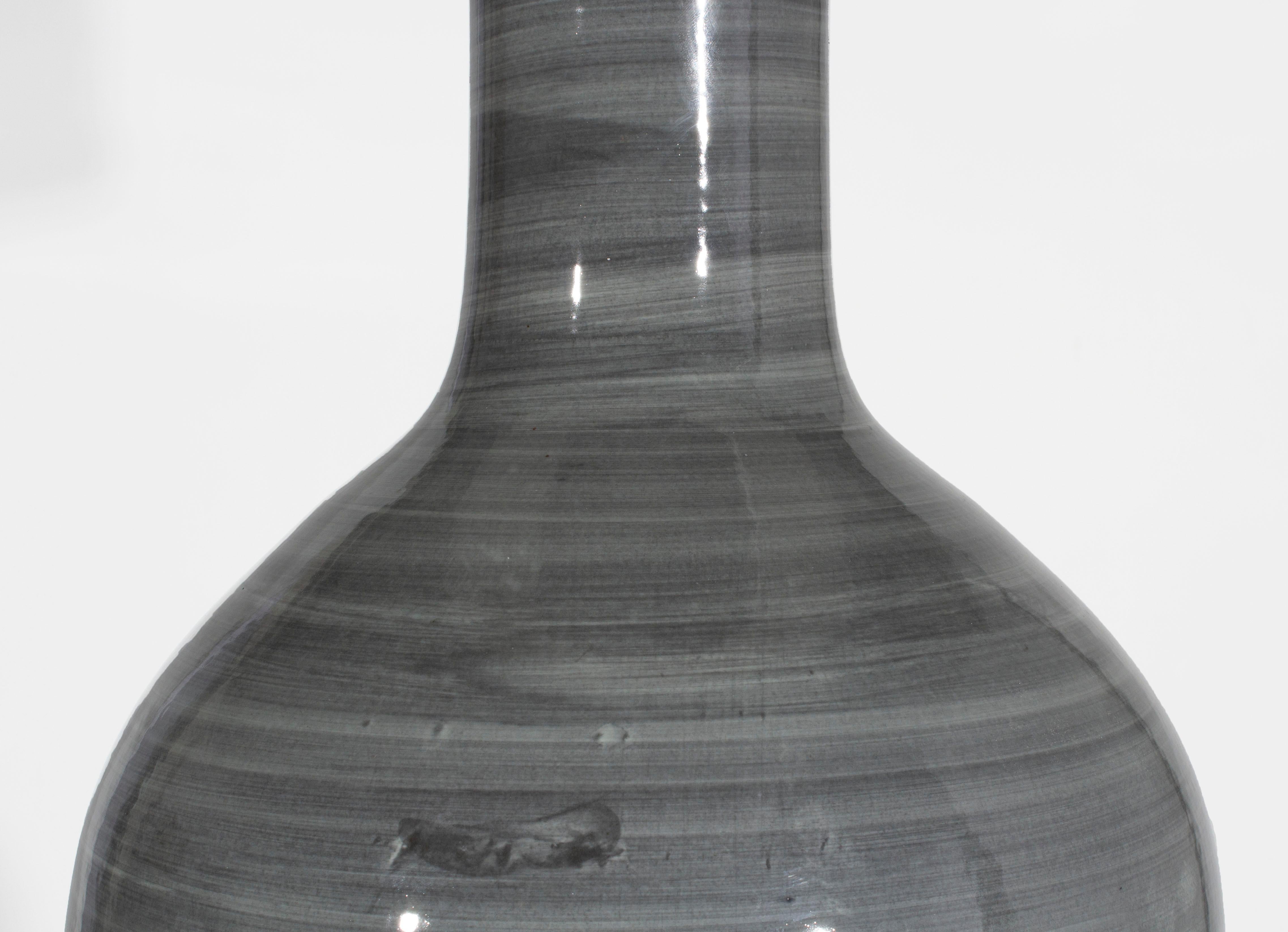 Belgian Contemporary Porcelain Vase Form as Lamp For Sale