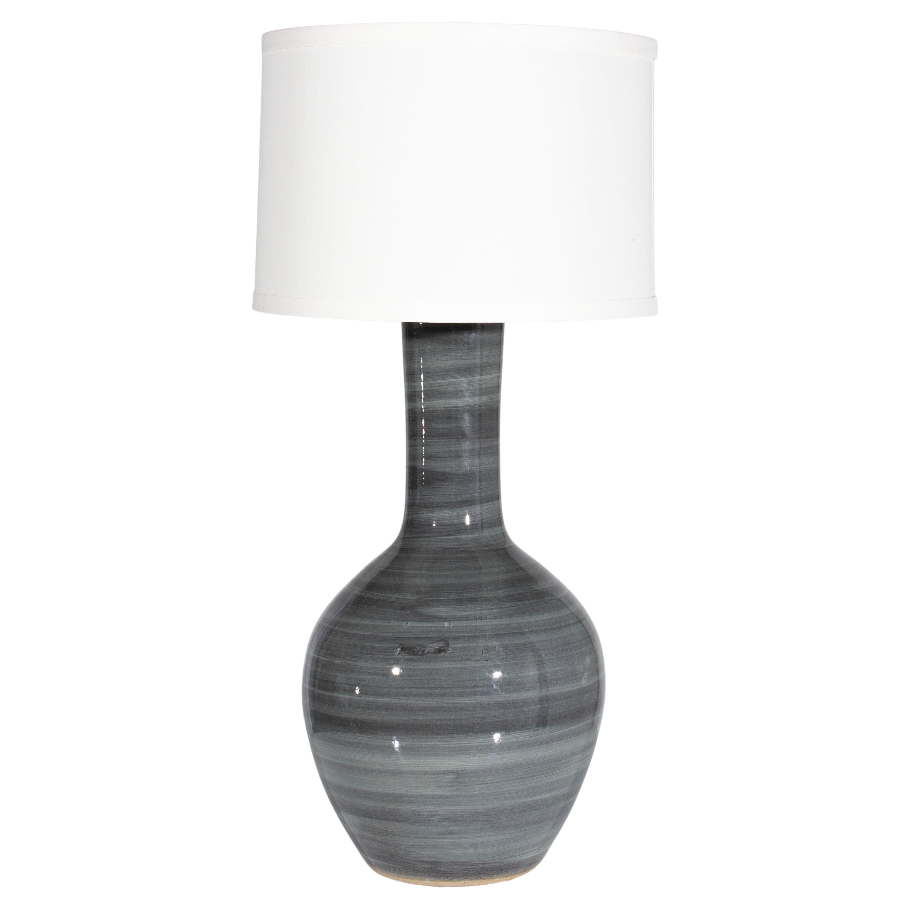 Contemporary Porcelain Vase Form as Lamp For Sale