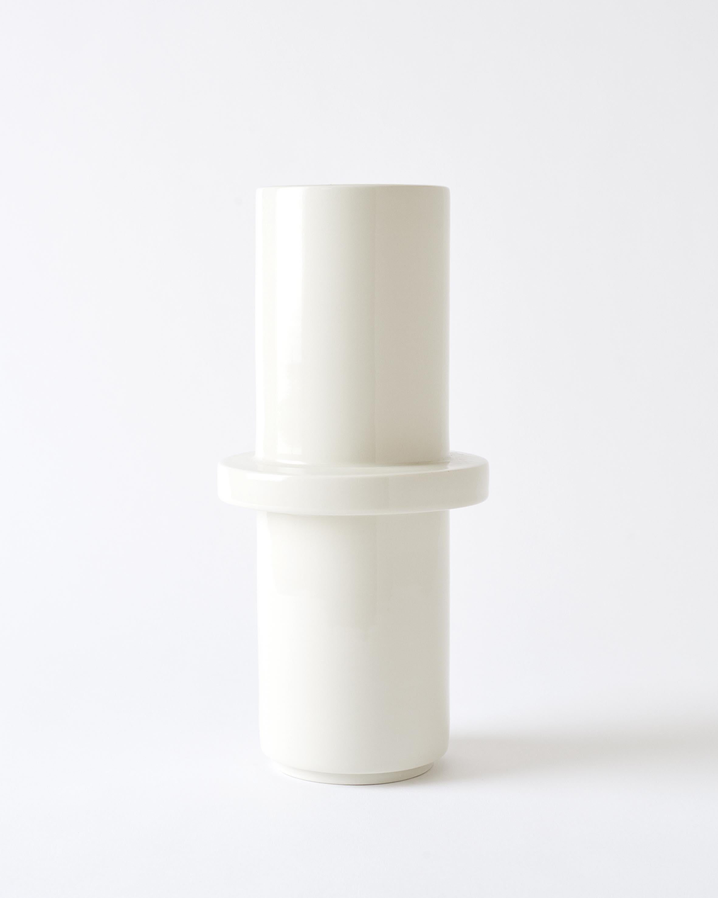 Contemporary Porcelain Vase, Handmade, Minimalist, Functional For Sale 1