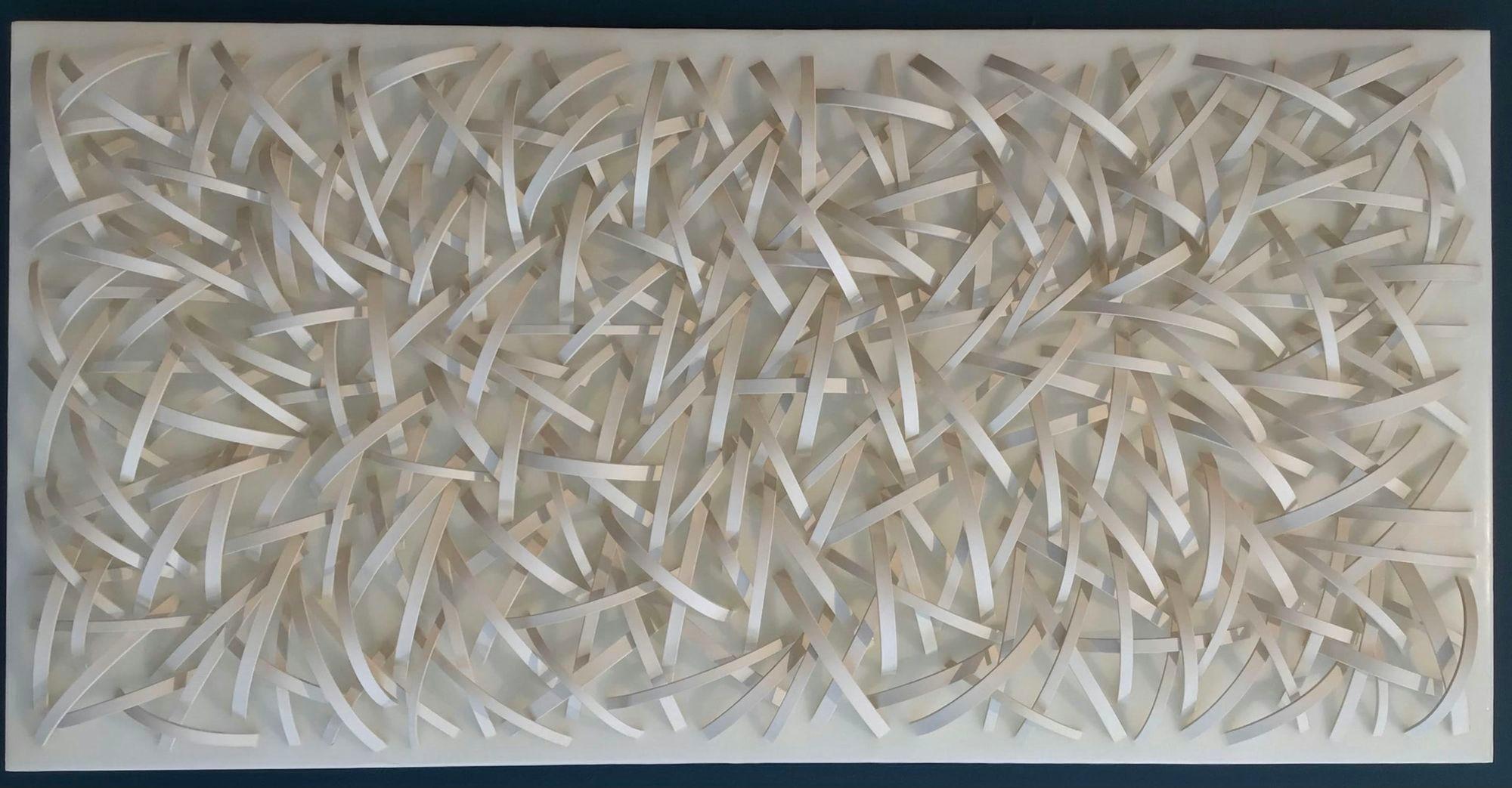 Contemporary Porcelain Wall Art by World Renowned Ceramic Artist, Paula Murray

Contemporary Porcelain wall art from the 'Peace Study' series by world renowned ceramic artist, Paula Murray; comprised of Porcelain arcs embedded in resin on aluminum.
