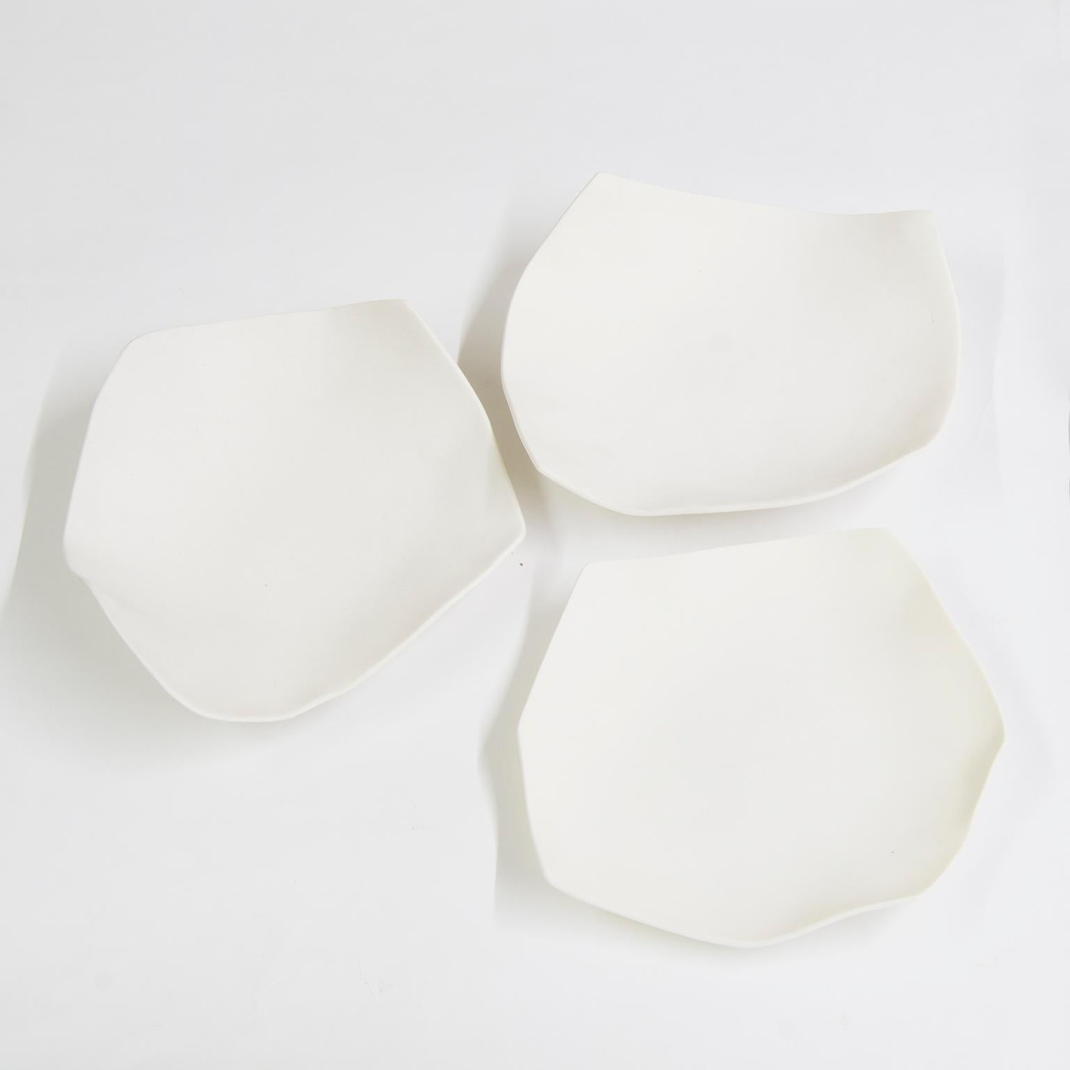Minimalist Contemporary Service Plate White Porcelain  For Sale