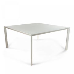 Contemporary Porro White Metal Square Work Tables