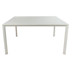 Tables de travail carrées contemporaines en métal blanc Porro