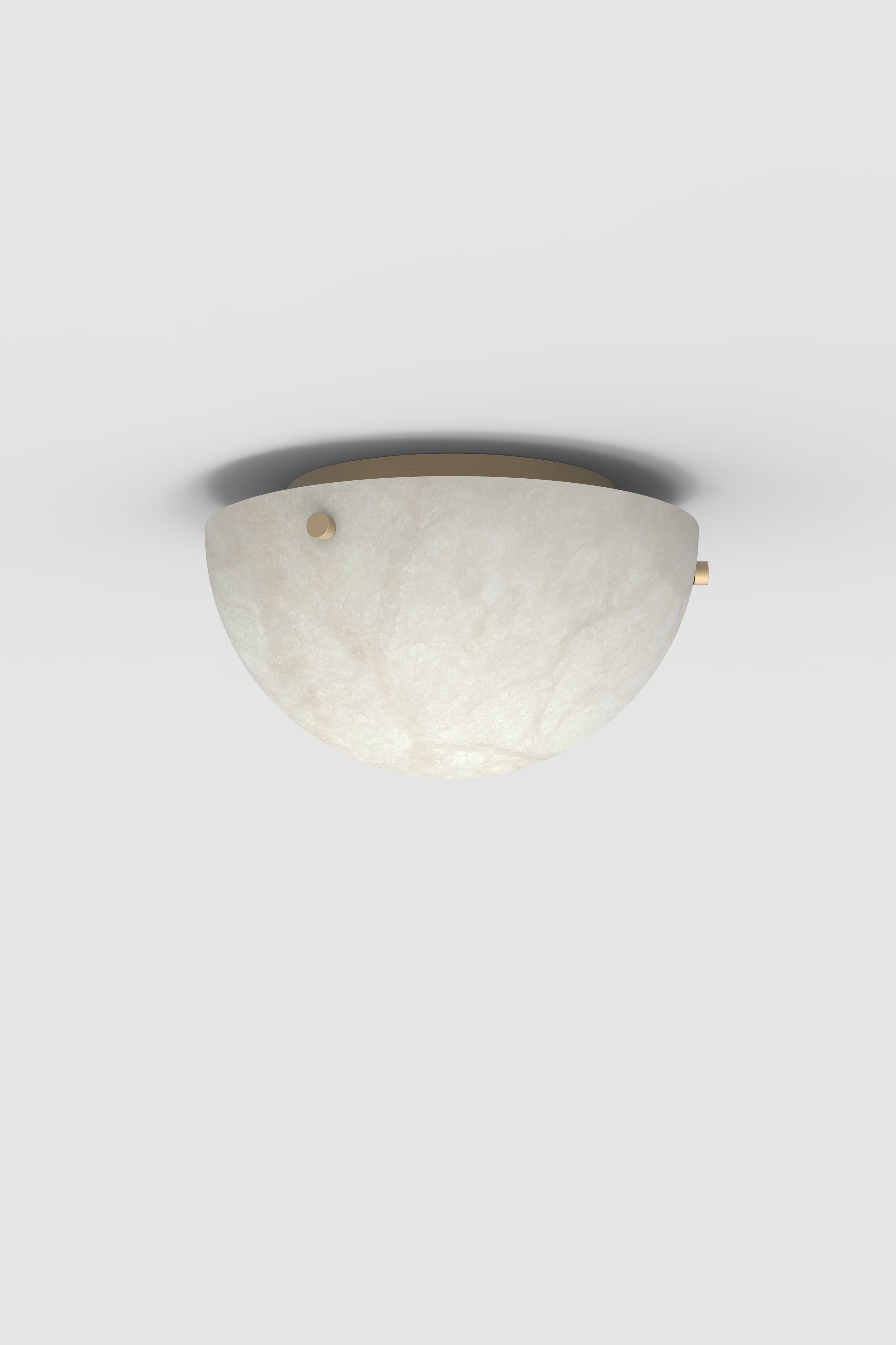 Blackened Contemporary Porta Flush Mount 301A in Alabaster by Orphan Work For Sale