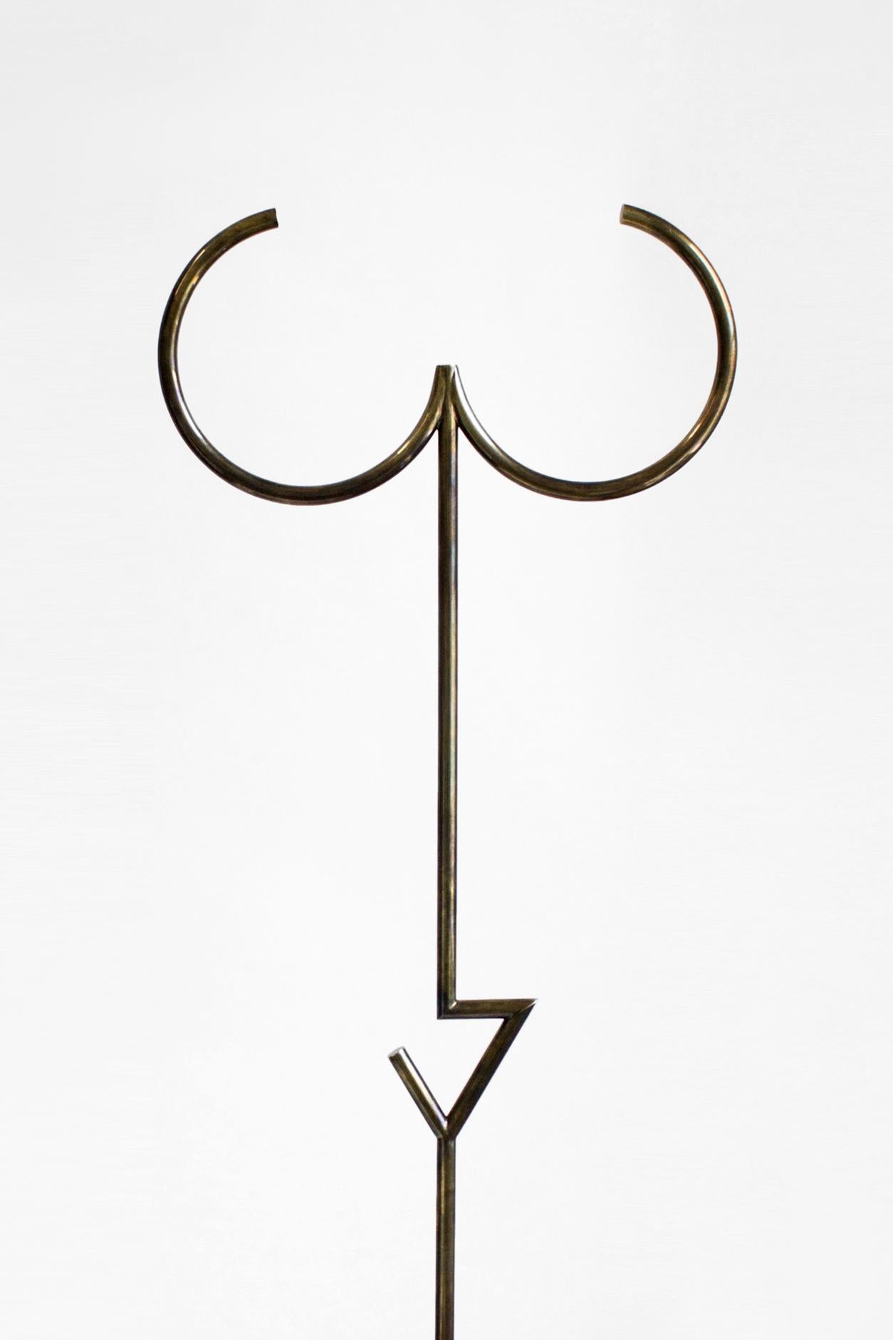 Material Lust [American, b.1981,1986]
Portmanteau HER, 2013. 
Shown in brushed brass. 
Measures: 68