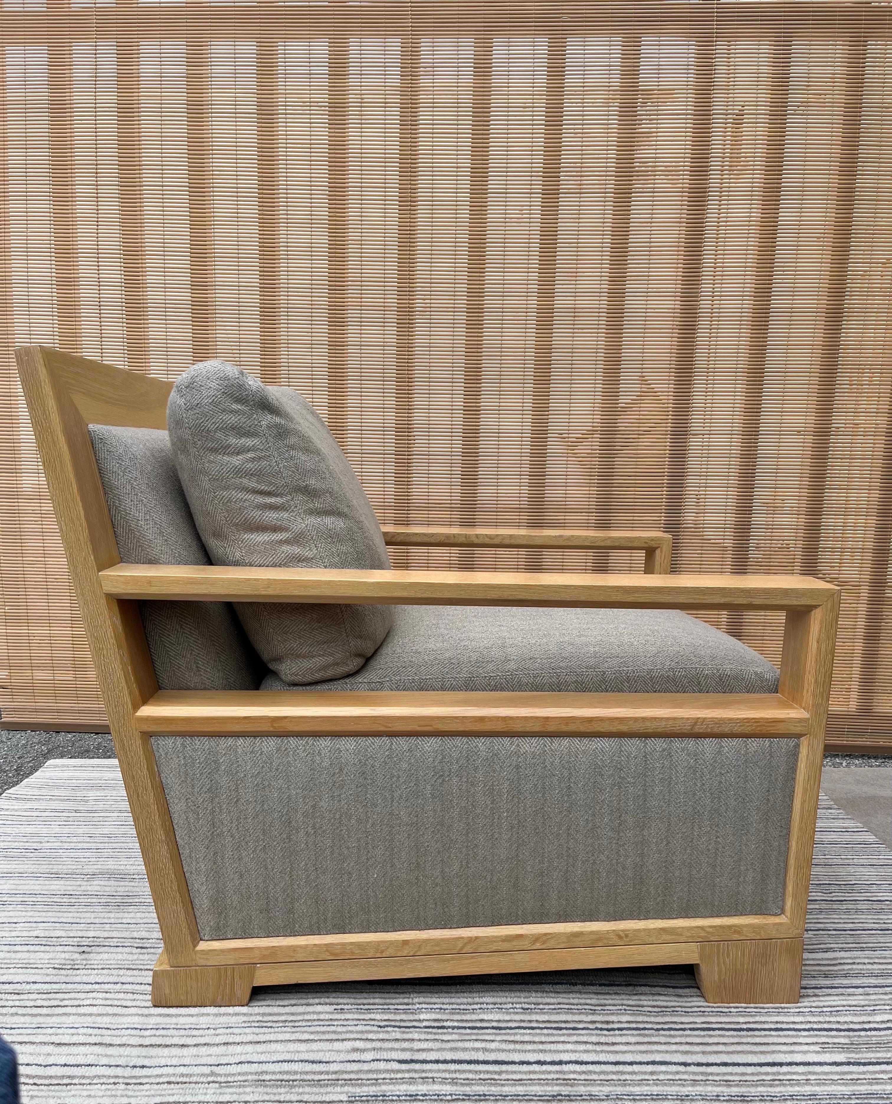 Contemporary Portrait Club Chair by Ted Boerner In Good Condition For Sale In Miami, FL