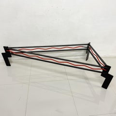 Contemporary Post-Modern Memphis Coffee Table Base Zig Zag Metal