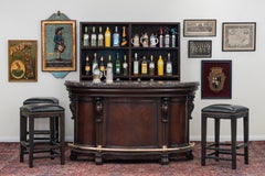 Contemporary Post-War Leather Bar Stools