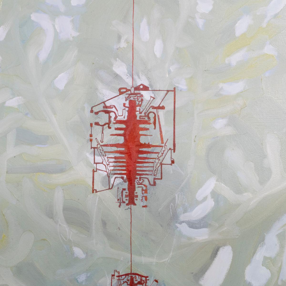 Contemporary Postmodern Oil on Canvas In Good Condition For Sale In Tarrytown, NY
