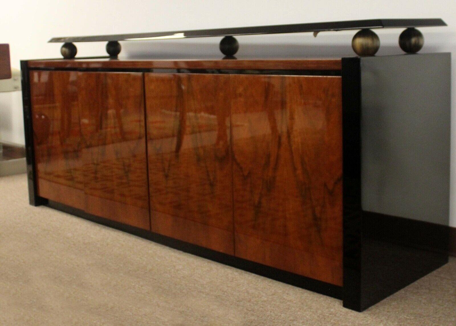 Contemporary Postmodern Pietro Costantini for Ello Lacquer Credenza Sideboard In Good Condition In Keego Harbor, MI