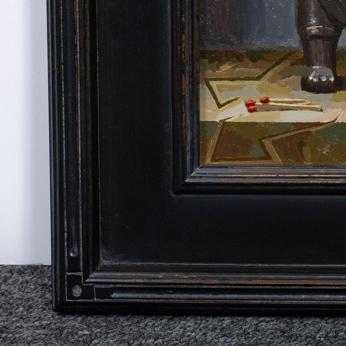Contemporary Postmodern Still-life Oil on Panel In Good Condition For Sale In Tarrytown, NY