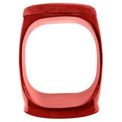 Pouf contemporain de Cyril Rumpler Bague de signalisation, Hocker, Tabouret, Rouge