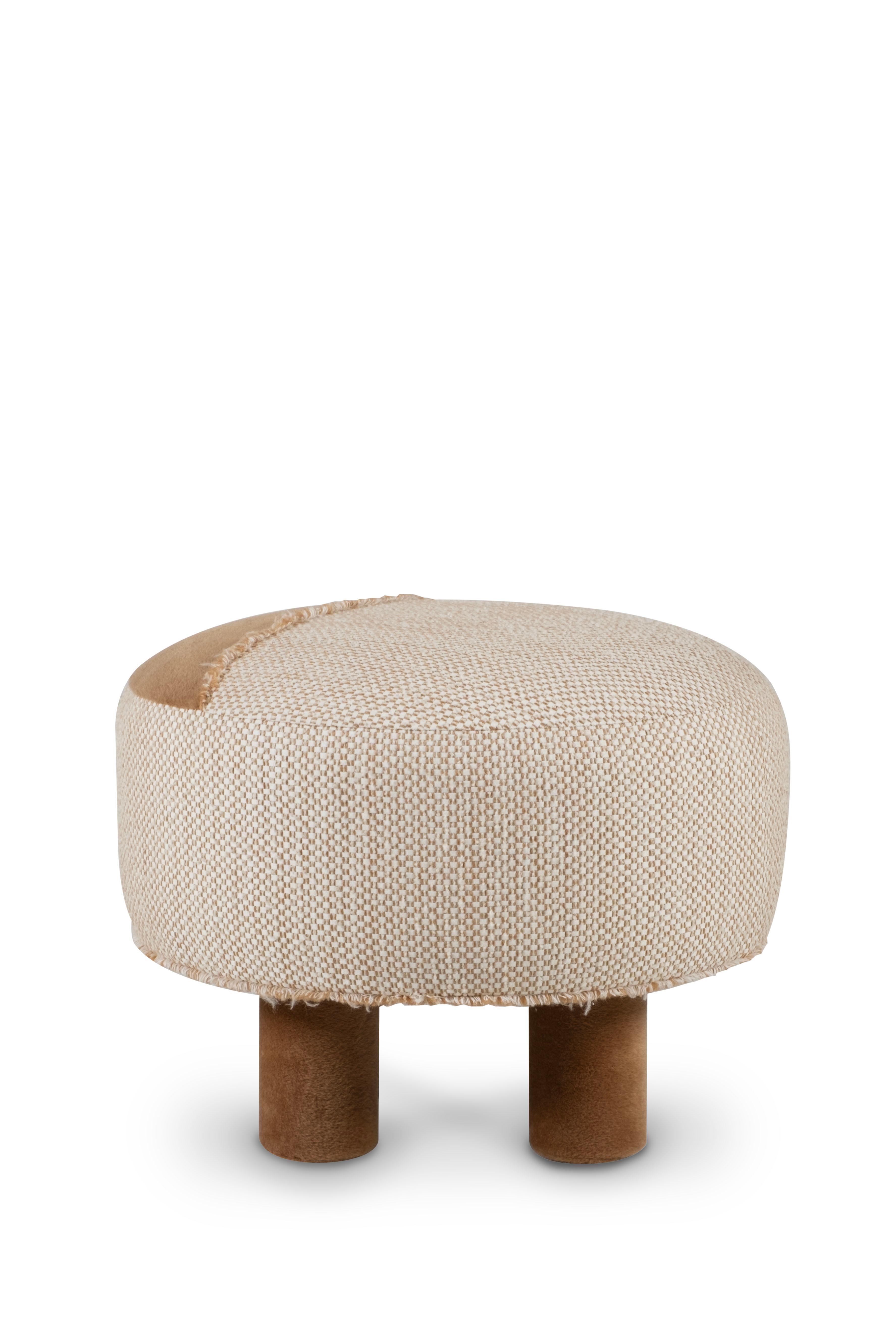 Mid-Century Modern Pouf contemporain Dedar Filippo Uecher Fait main Portugal par Greenapple en vente