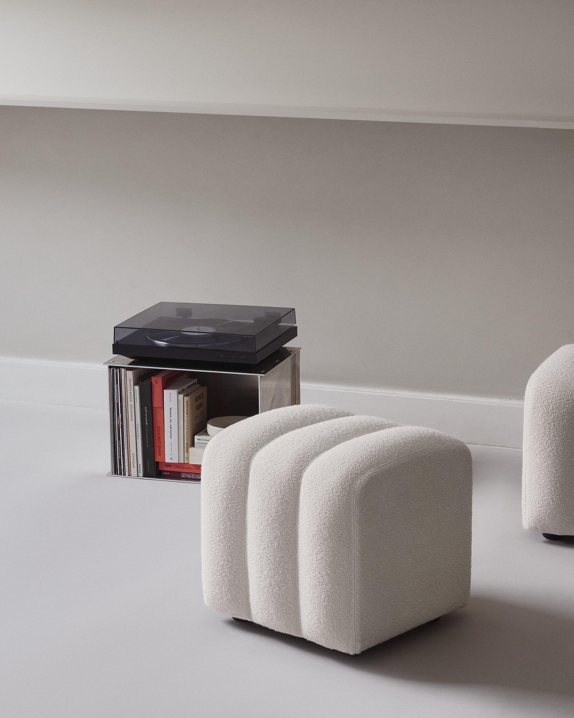 Contemporary Pouf 'Studio' by Norr11, Barnum Bouclé 24 In New Condition For Sale In Paris, FR