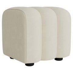 Contemporary Pouf 'Studio' by Norr11, Leather Spectrum Mineral