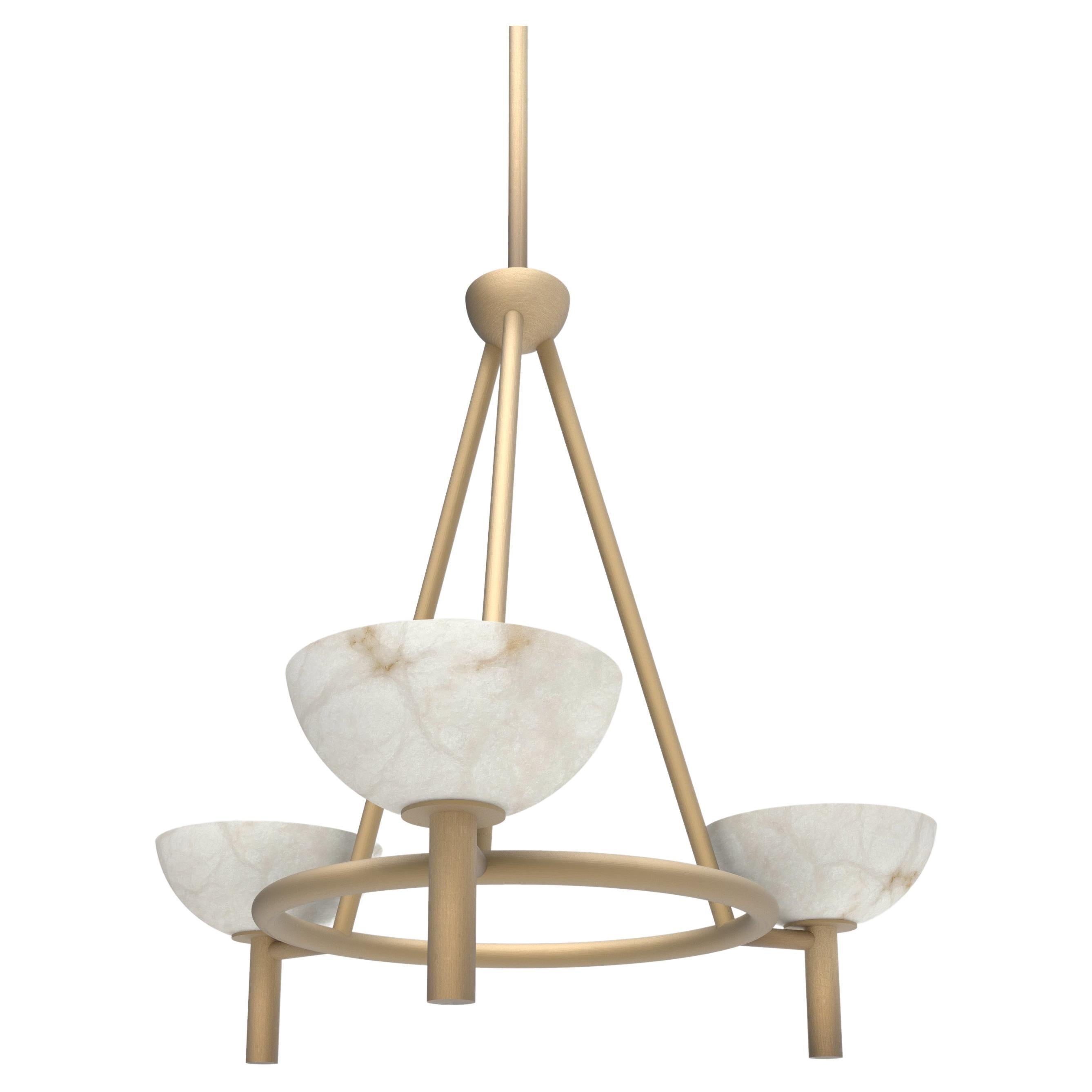 Contemporary Prato Chandelier 200A in Alabaster by Orphan Work For Sale