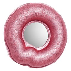 Specchio contemporaneo in alluminio pressato rosa di Ward Wijnant