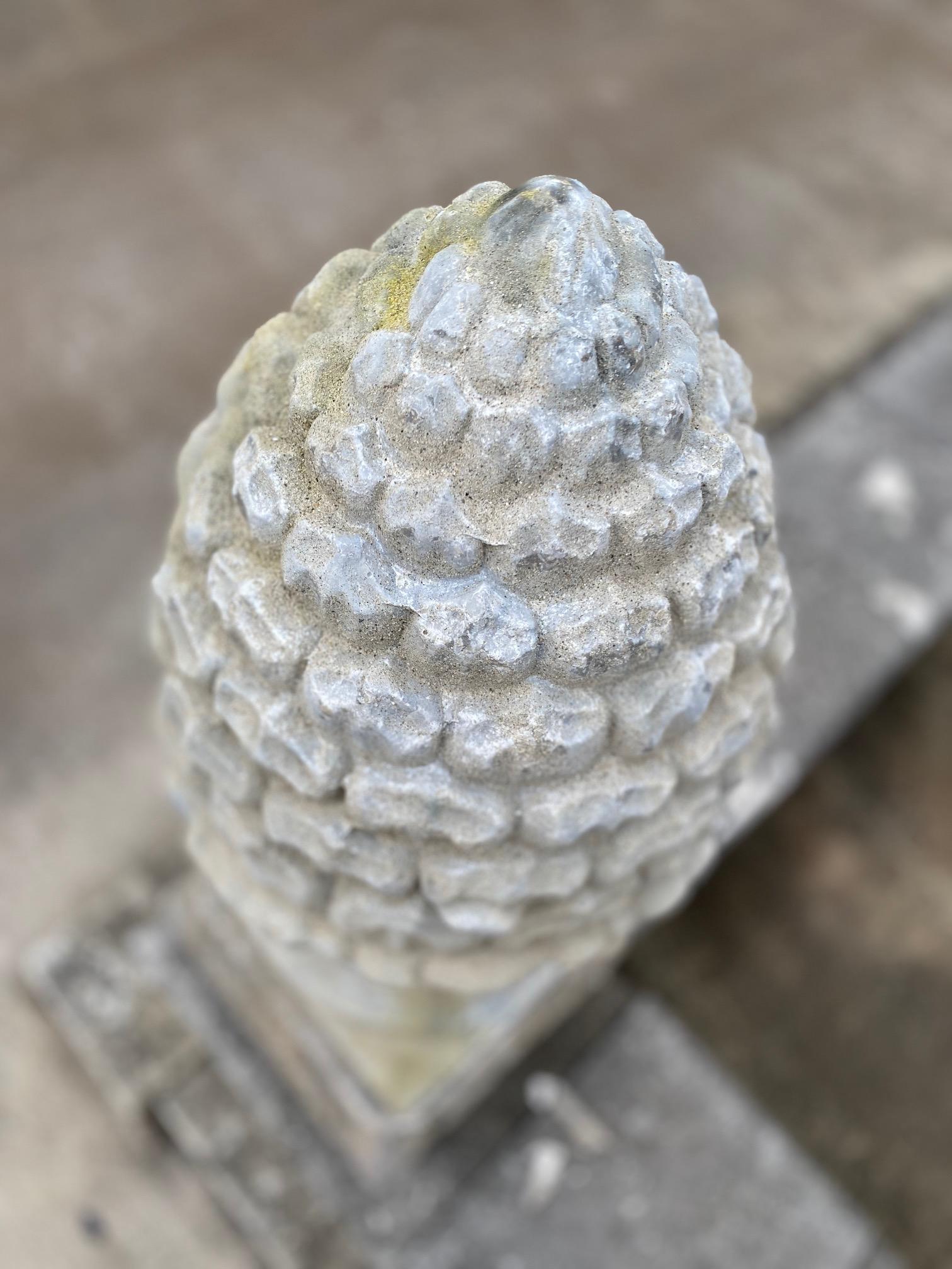Contemporary Pressed Limestone Acorns In Good Condition In Dallas, TX