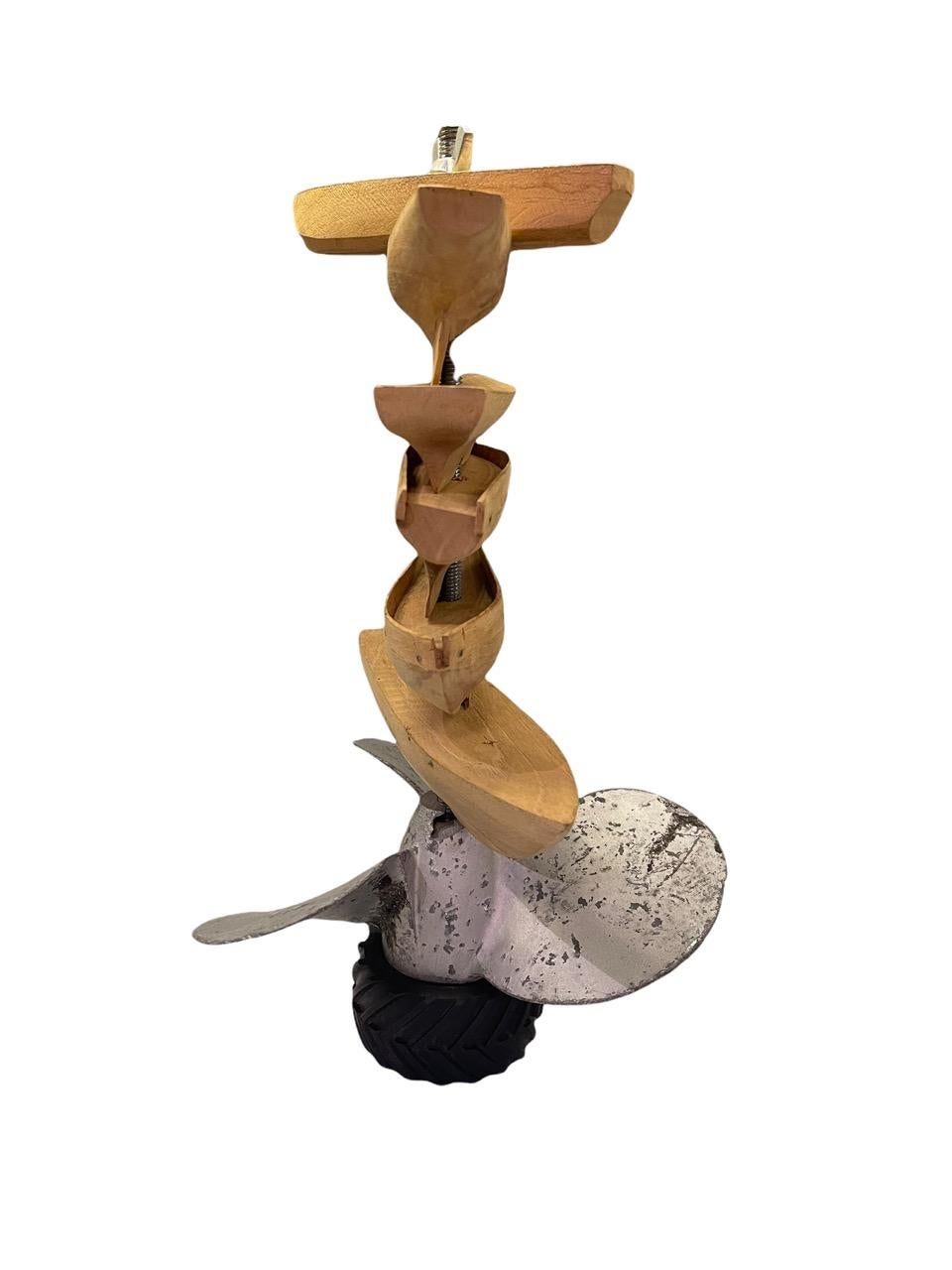 Contemporary Propeller Sculpture by Kcho In Fair Condition For Sale In North Miami, FL