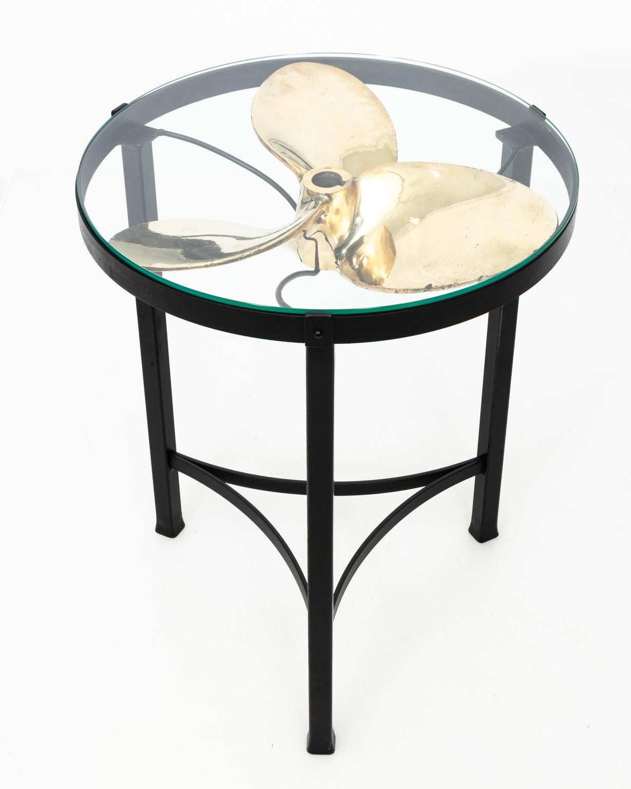 Industrial Contemporary Propeller Side Table