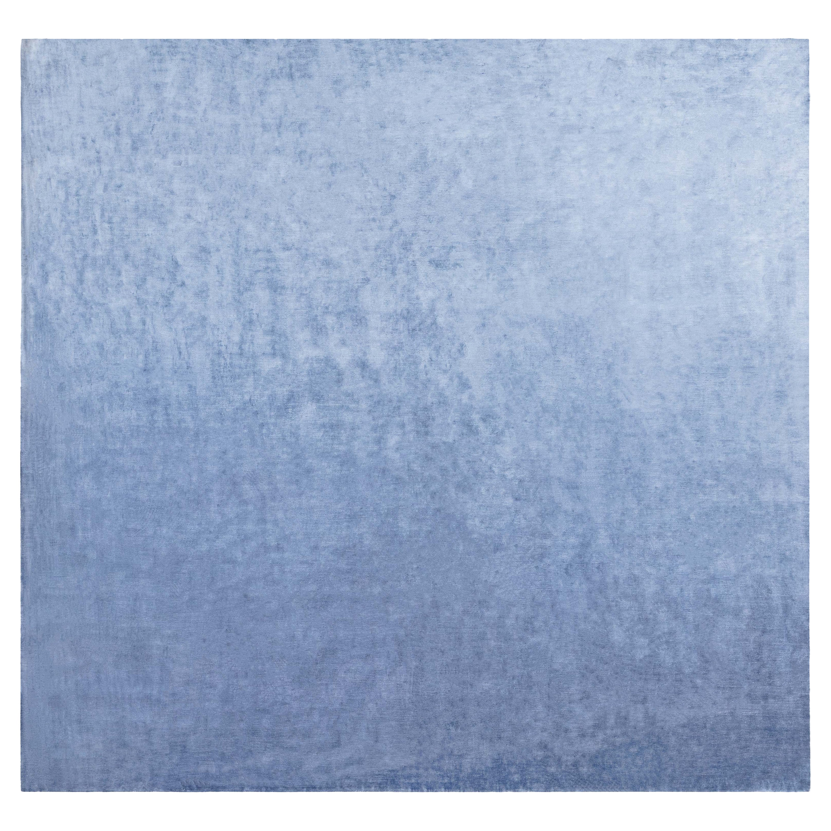 Contemporary Purple Hand-Knotted Silk Rug by Doris Leslie Blau