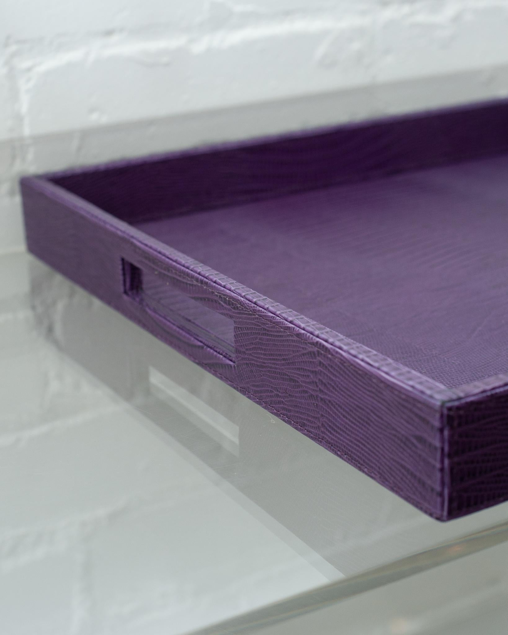 purple serving tray