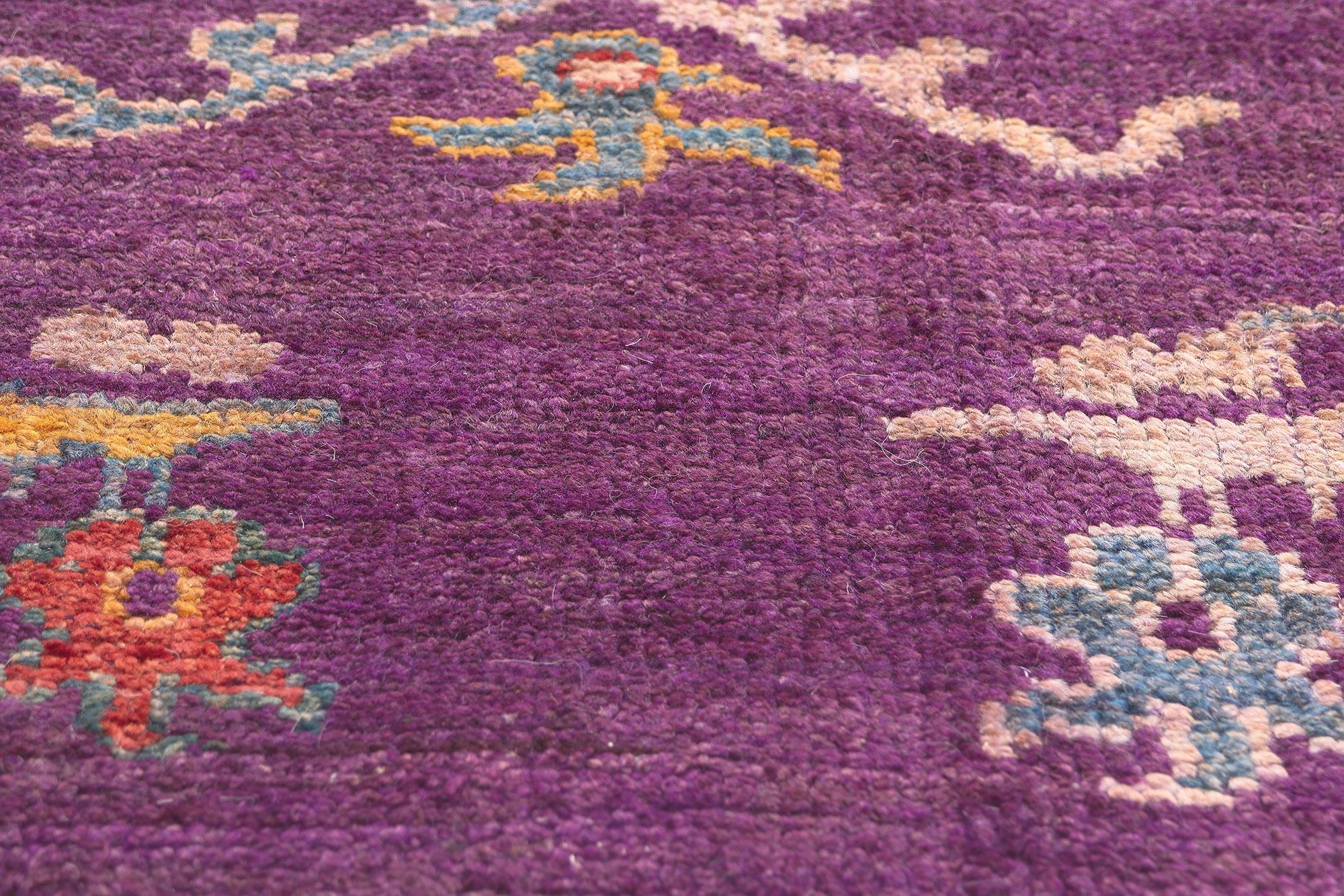 Contemporary Purple Oushak Rug In New Condition For Sale In Dallas, TX