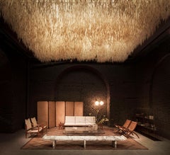 Contemporáneo QD02 Banco Invisible de Mármol Gris