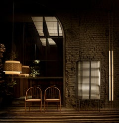 Contemporary QD08 Pendant Lamp with Tussah Silk Lampshade