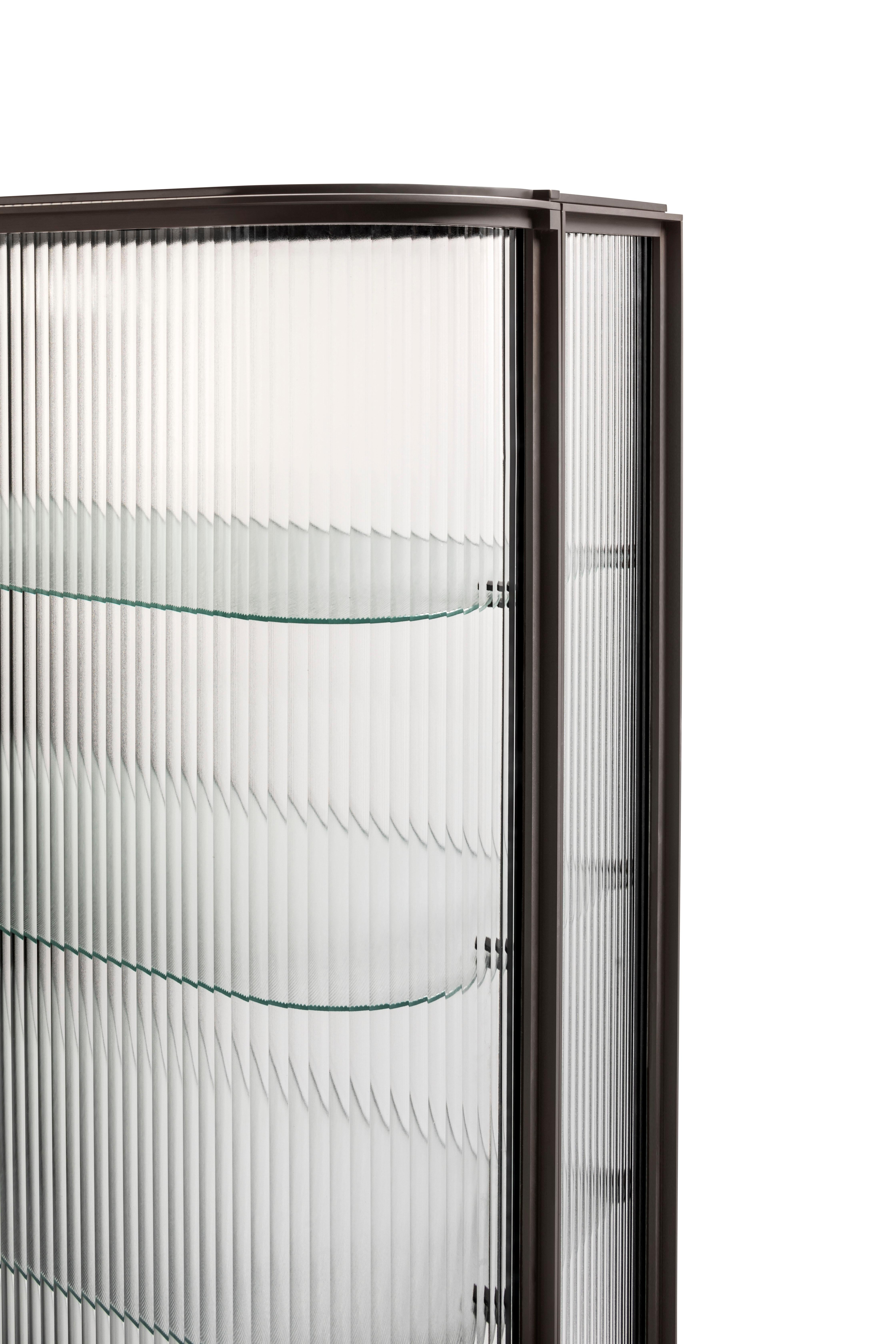 fluted glass bar cabinet