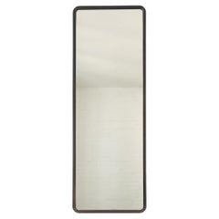 Contemporary Quadris Long Rectangular Wall Mirror with Bronze Patina Frame