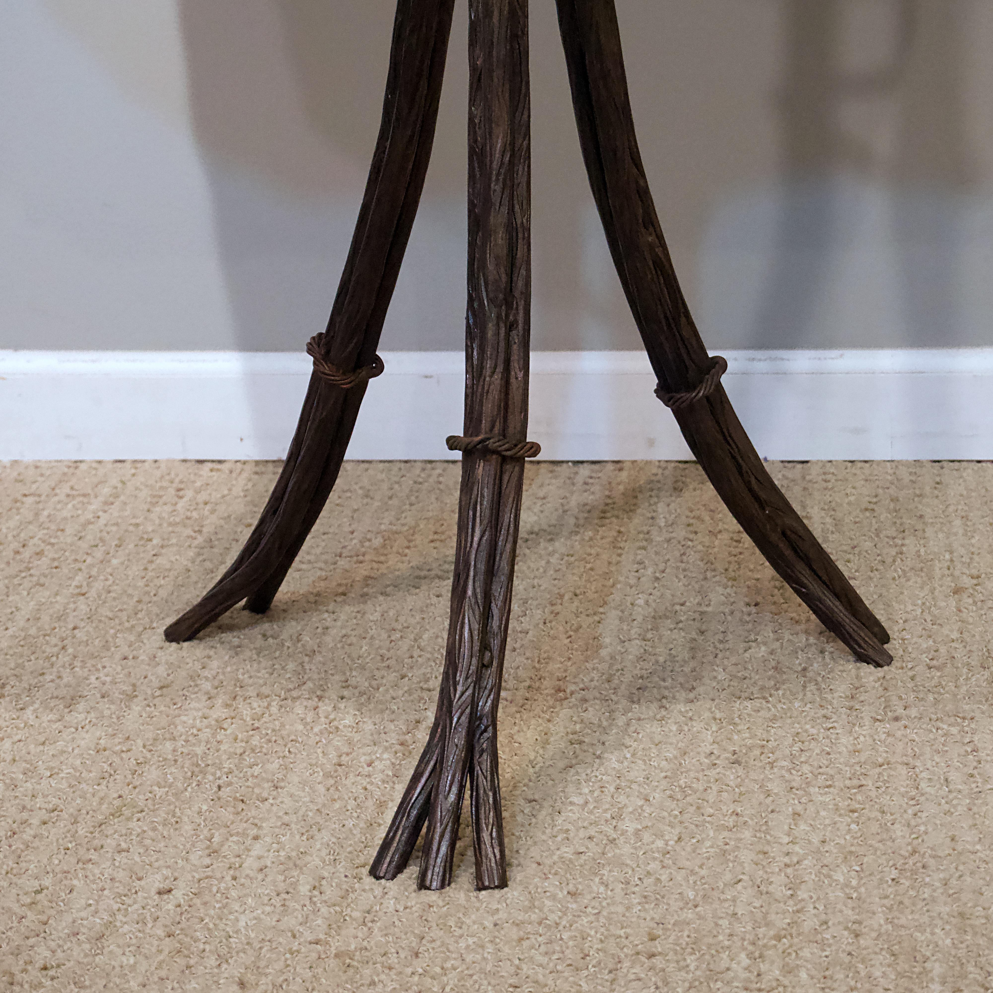 Steel Contemporary Quartz Table with Branch Form Base
