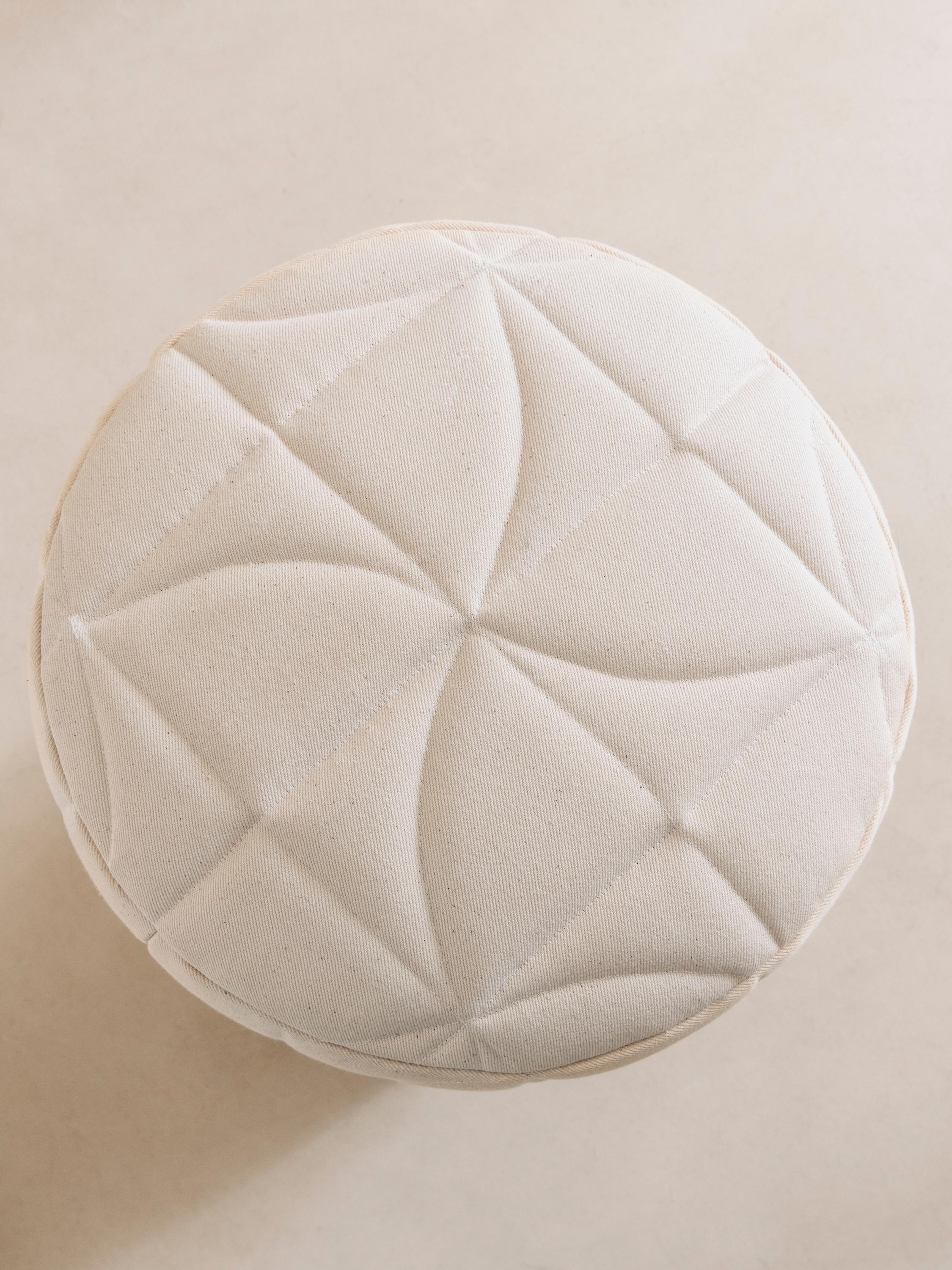 American Contemporary Quilted Stool For Sale
