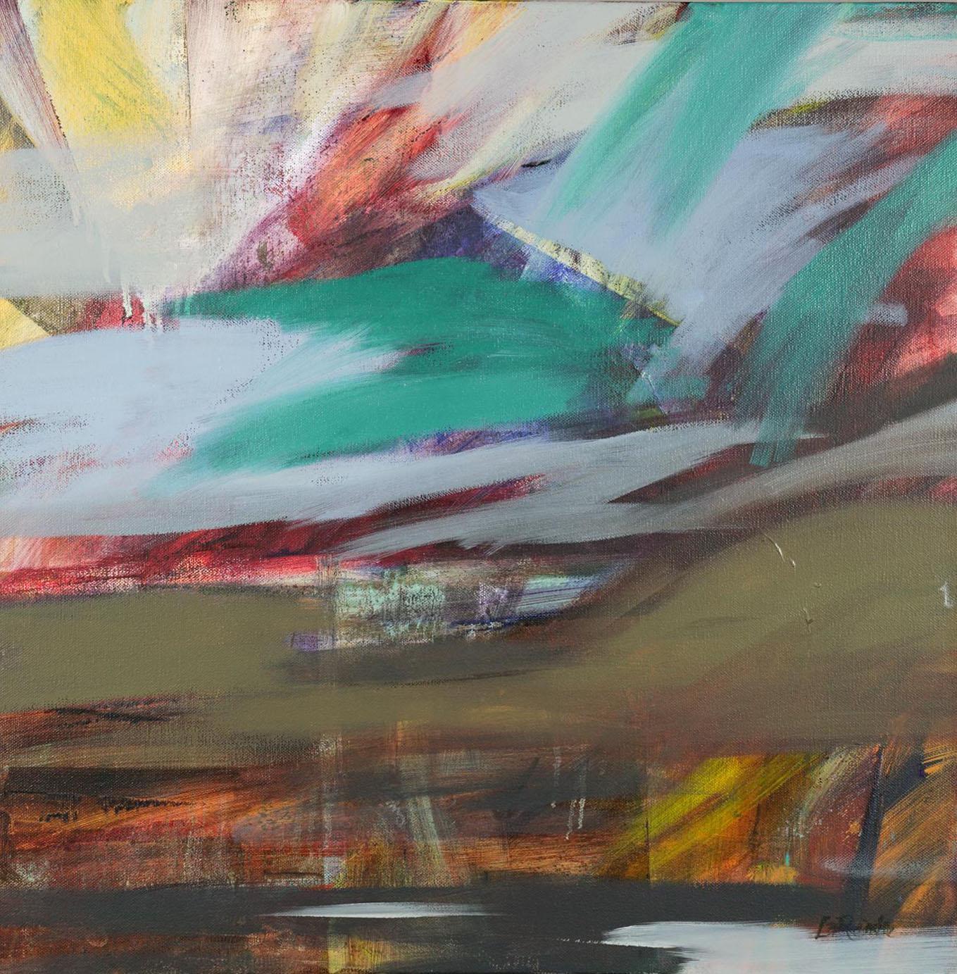Moderne Peinture abstraite contemporaine Rain en vente